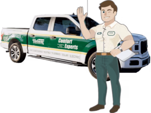 Perfect Techician Waving With Truck