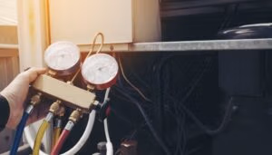 Technician Checking Hvac System