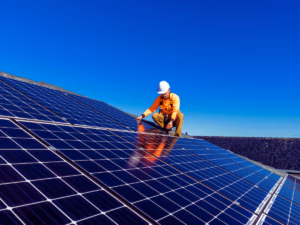 Solar panel installation on Texas home