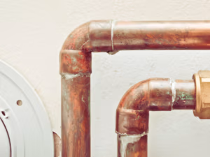 old pipes made from copper
