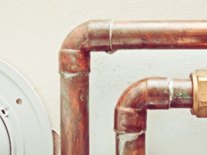 old pipes made from copper