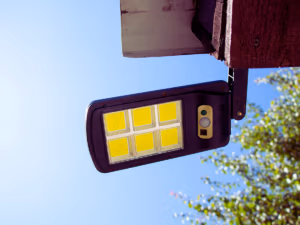 photocell light installed to outside of the house