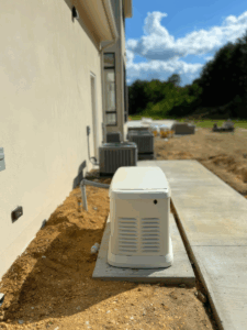 Whole home generator outside Houston, TX home.